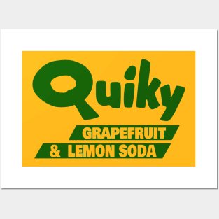 Quiky Grapefruit & Lemon Soda - Vintage Soda Pop Bottle Cap Posters and Art